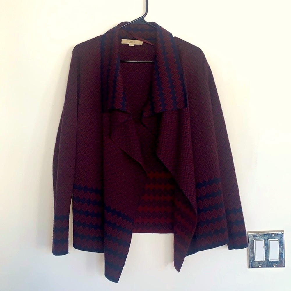 Loft women’s print cardigan- size S